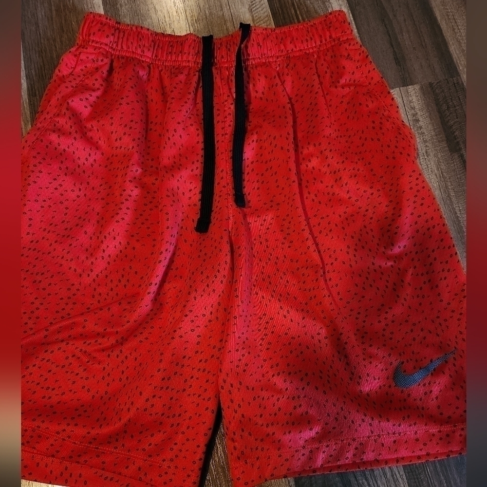 NIKE Athletic Shorts Size XL Red/Black Dri Fit
